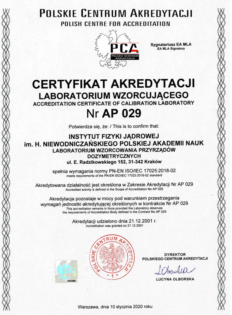 accreditation certificate